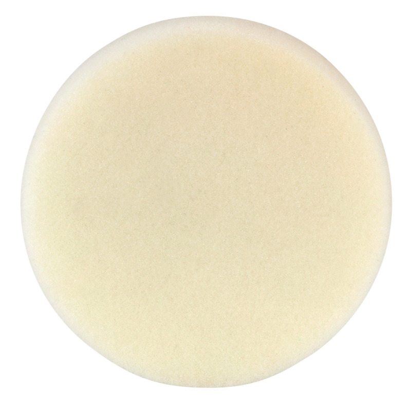 5-1/2" Dynacut White Foam  Flat Face Polishing Pad, Hook and Loop