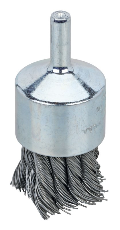 Knot Wire End Brush 1-1/8" (29 mm) Dia. x .014 x 7/8" Steel