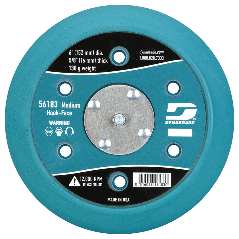 6" (152 mm) Dia. Vacuum Disc Pad, Hook-Face, Short Nap
