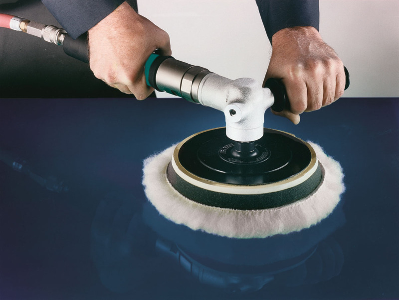 6"-8" (152 mm-203 mm) Dia. Right Angle Two-Hand Rotary Buffer