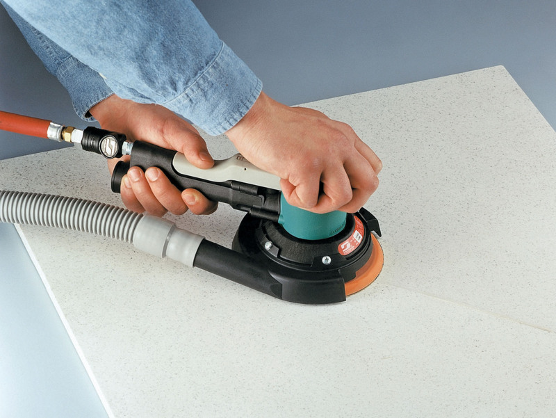 6" (152 mm) Dia. Two-Hand Gear-Driven Sander, Central Vacuum